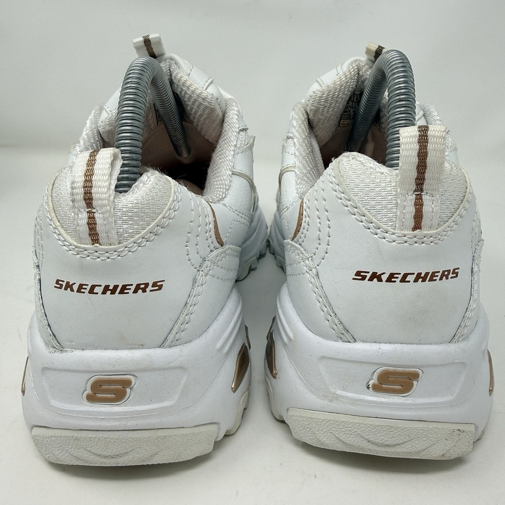 Skechers D'Lites Fresh Start Womens Size 8.5 White Rose Gold Running Shoes 11931 - Picture 4 of 10